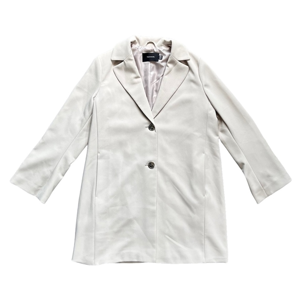 Tahari Designer Stylish Lightweight Knee Length Career Work Coat Like New XL